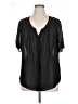 Apt. 9 100% Polyester Black Short Sleeve Blouse Size 1X - photo 1