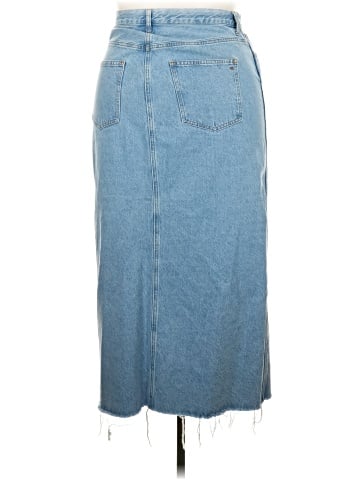 Madewell Denim Maxi Skirt in Merrimon Wash (view 2)
