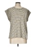 Kim & Cami Houndstooth Silver Short Sleeve Blouse Size L - photo 1