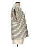 Kim & Cami Houndstooth Silver Short Sleeve Blouse Size L - photo 4
