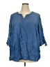 Catherines Blue 3/4 Sleeve Blouse Size 2X - photo 1