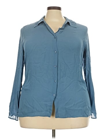 Lane Bryant Long Sleeve Silk Top (view 1)