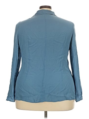 Lane Bryant Long Sleeve Silk Top (view 2)