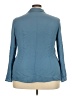 Lane Bryant 100% Silk Blue Long Sleeve Silk Top Size 22 - 24 Plus - photo 2