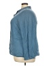 Lane Bryant 100% Silk Blue Long Sleeve Silk Top Size 22 - 24 Plus - photo 5