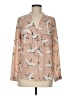 Zara Basic Print Tan Long Sleeve Blouse Size M - photo 1