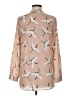 Zara Basic Print Tan Long Sleeve Blouse Size M - photo 2