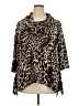 New Directions Animal Print Brown Poncho Size 2X - photo 1
