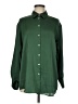 Zara Solid Green Long Sleeve Button-Down Shirt Size M - photo 1