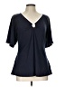 DressBarn Blue Short Sleeve Top Size L - photo 1