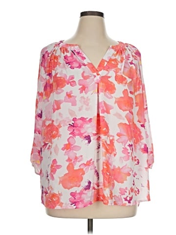 fleur bleue 3/4 Sleeve Blouse (view 1)