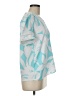 Ann Taylor 100% Polyester Teal Short Sleeve Blouse Size M - photo 4