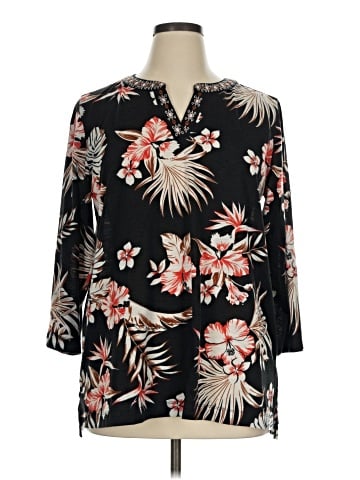 MULTIPLES 3/4 Sleeve Blouse (view 1)