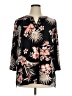 MULTIPLES Floral Black 3/4 Sleeve Blouse Size XL - photo 1