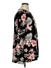MULTIPLES Floral Black 3/4 Sleeve Blouse Size XL - photo 4