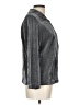 Sag Harbor Metallic Silver Long Sleeve Blouse Size 12 - photo 4