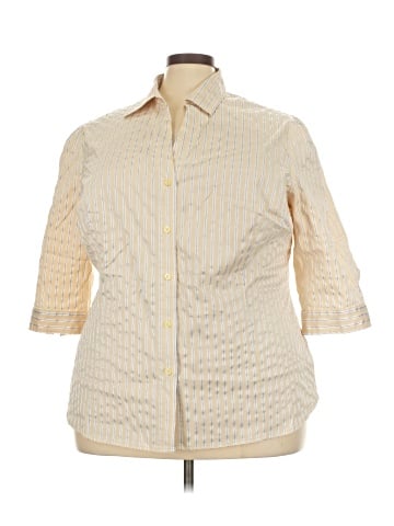 Worthington 3/4 Sleeve Button-Down Shirt (view 1)
