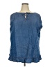 AGB Blue Sleeveless Blouse Size 2X - photo 1