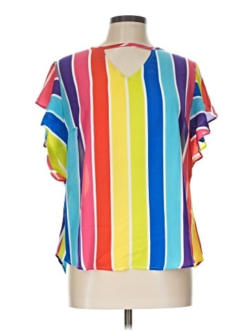 New York & Company Short Sleeve Blouse (view 1)