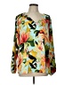 JM Collection 100% Polyester Green 3/4 Sleeve Blouse Size L - photo 1