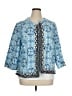 Chico's 100% Linen Paisley Blue Blazer Size XL (3) - photo 1