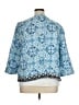 Chico's 100% Linen Paisley Blue Blazer Size XL (3) - photo 2
