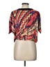 Gibson Latimer 100% Polyester Color Block Red Short Sleeve Blouse Size L - photo 2