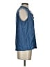 J. McLaughlin Blue Sleeveless Blouse Size S - photo 4