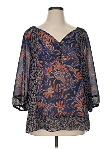 Chaps 3/4 Sleeve Blouse (view 1)