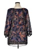Chaps 100% Polyester Blue 3/4 Sleeve Blouse Size XL - photo 2