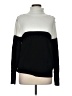Joseph A. Color Block Black Turtleneck Sweater Size M - photo 1