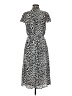 Express 100% Polyester Animal Print Gray Casual Dress Size M - photo 2