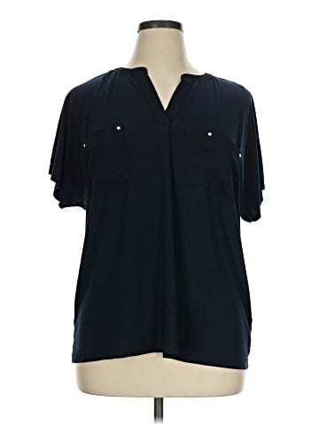 Anne Klein Short Sleeve Blouse (view 1)