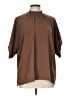 Unbranded 100% Polyester Brown 3/4 Sleeve Blouse Size L - photo 1