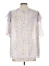 Ann Taylor Silver Short Sleeve Blouse Size L - photo 2
