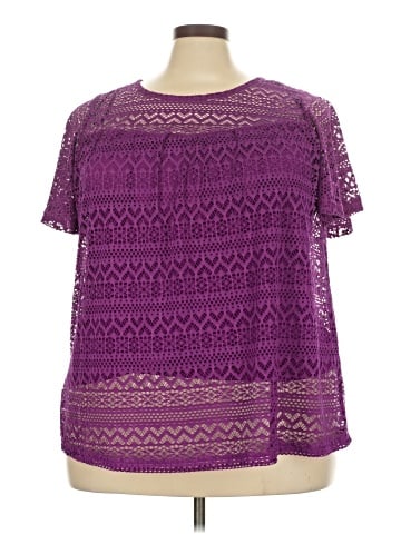 City Chic Short Sleeve Blouse (view 1)