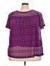 City Chic Purple Short Sleeve Blouse Size 22 Plus (XL) - photo 1