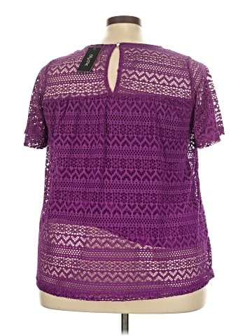 City Chic Short Sleeve Blouse (view 2)
