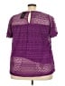 City Chic Purple Short Sleeve Blouse Size 22 Plus (XL) - photo 2