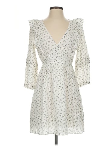 Madewell Ruffled Pleat-Sleeve Mini Dress in Spring Fling (view 1)