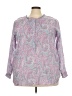 Talbots Paisley Purple Long Sleeve Blouse Size 3X - photo 1