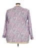 Talbots Paisley Purple Long Sleeve Blouse Size 3X - photo 2