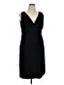 Chaps Solid Black Cocktail Dress Size 16 - photo 1