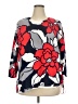 Alfred Dunner 100% Cotton Floral Red Pullover Sweater Size 2X - photo 1