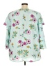 Lane Bryant 100% Polyester Teal 3/4 Sleeve Blouse Size 26 - 28 Plus - photo 2