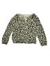Monoprix Animal Print Green Gold Pullover Sweater Size 5 - 6 - photo 1