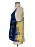 Blu Moon 100% Rayon Blue Sleeveless Top Size 2 - photo 5
