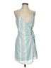 Aura 100% Polyester Stripes Blue Teal Pink White Cocktail Dress Size S - photo 1