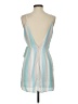 Aura 100% Polyester Stripes Blue Teal Pink White Cocktail Dress Size S - photo 2