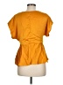 1.State 100% Polyester Orange Short Sleeve Blouse Size M - photo 2